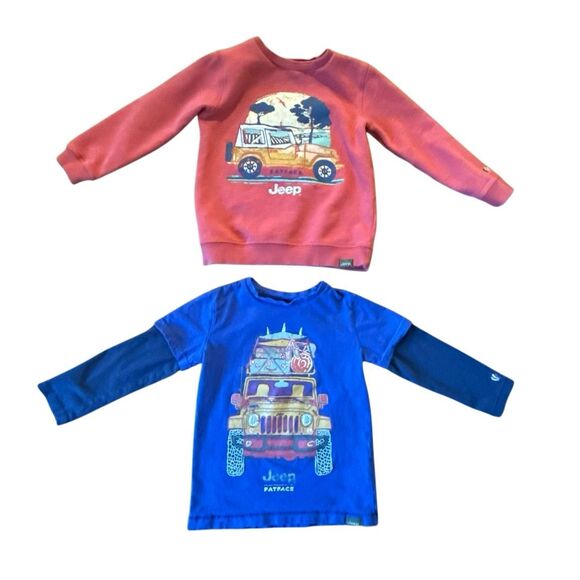 FAT Face UK Jeep sweatshirt and long sleeve bundle size 5/6 - Picture 1 of 7
